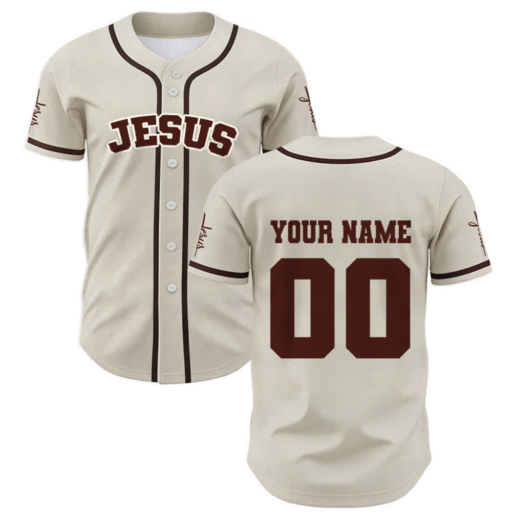 Christianartworkshop Maillot de baseball unisexe personnalisé classique Jésus - image 57