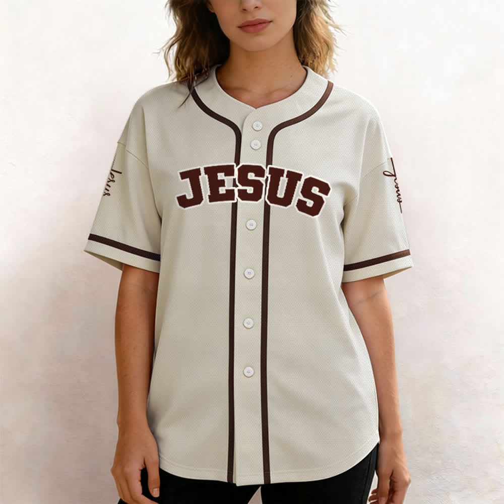 Christianartworkshop Maillot de baseball unisexe personnalisé classique Jésus - image 62