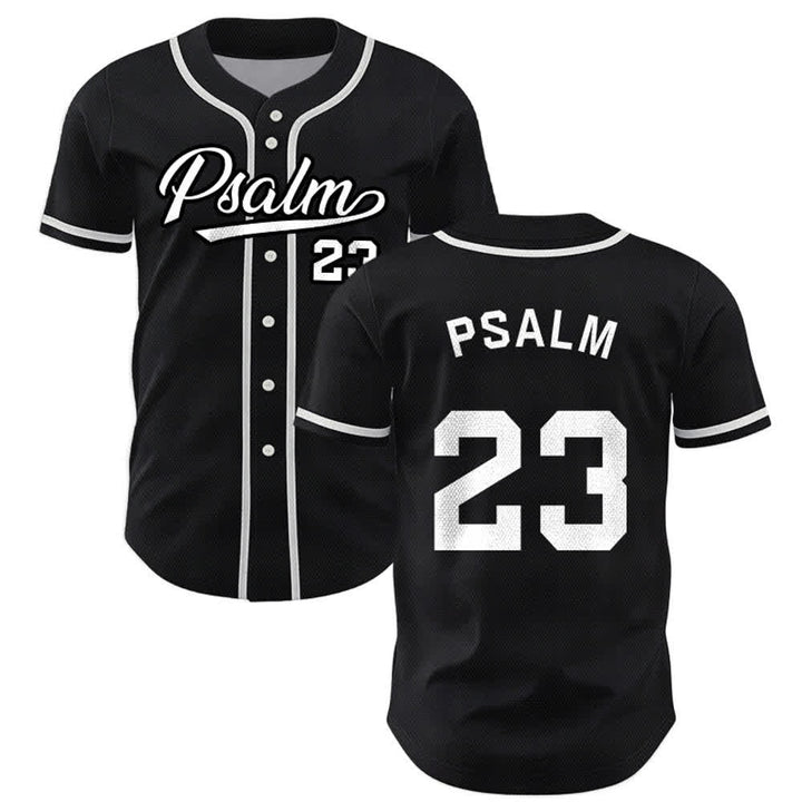 Maillot de baseball unisexe style rétro sport Christianartworkshop Psaume 23 - Noir - 5XL - image 14