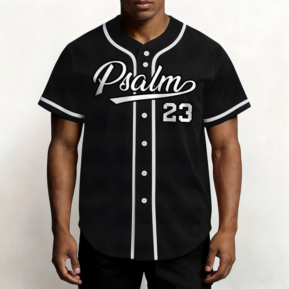 Maillot de baseball unisexe style rétro sport Christianartworkshop Psaume 23 - image 17