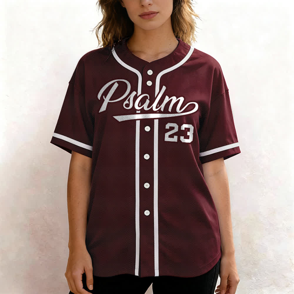 Maillot de baseball unisexe style rétro sport Christianartworkshop Psaume 23 - image 33