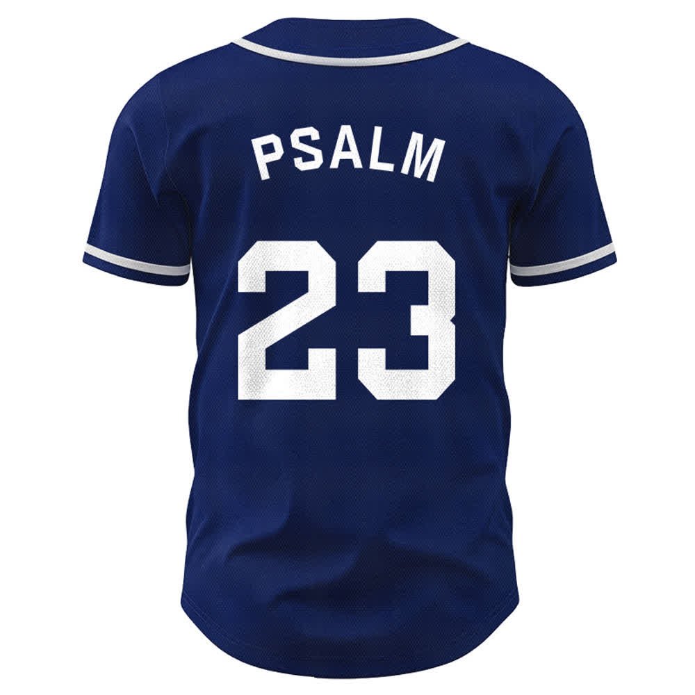 Maillot de baseball unisexe style rétro sport Christianartworkshop Psaume 23 - image 2