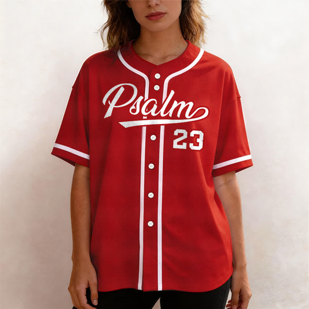 Maillot de baseball unisexe style rétro sport Christianartworkshop Psaume 23 - image 26