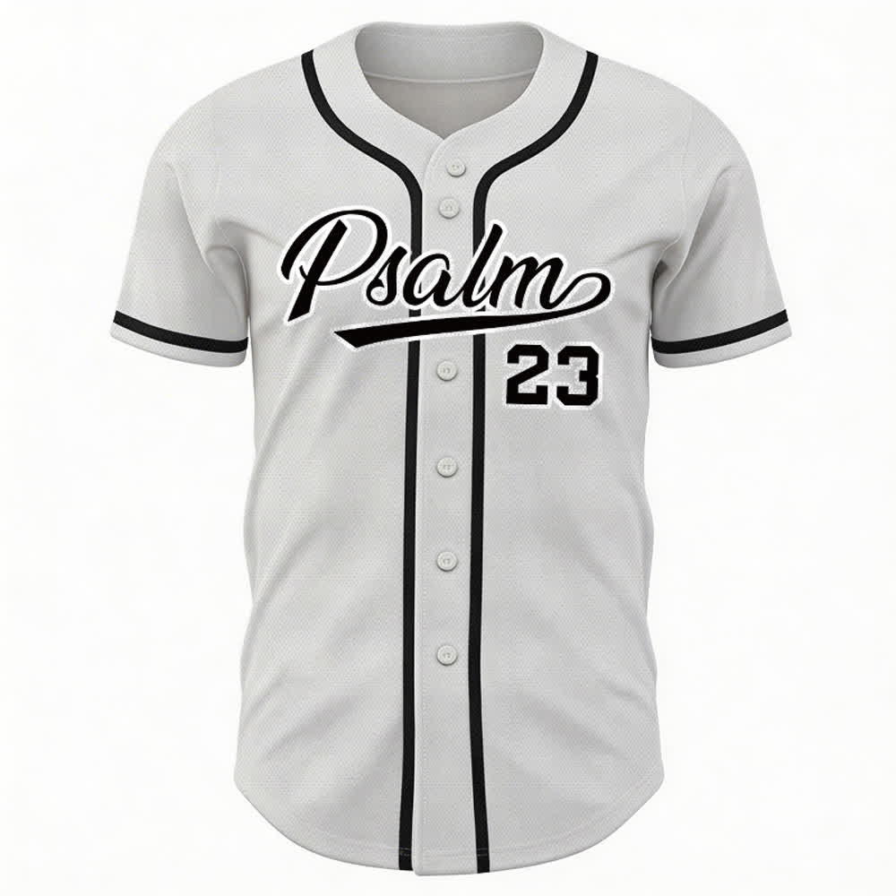 Maillot de baseball unisexe style rétro sport Christianartworkshop Psaume 23 - image 8