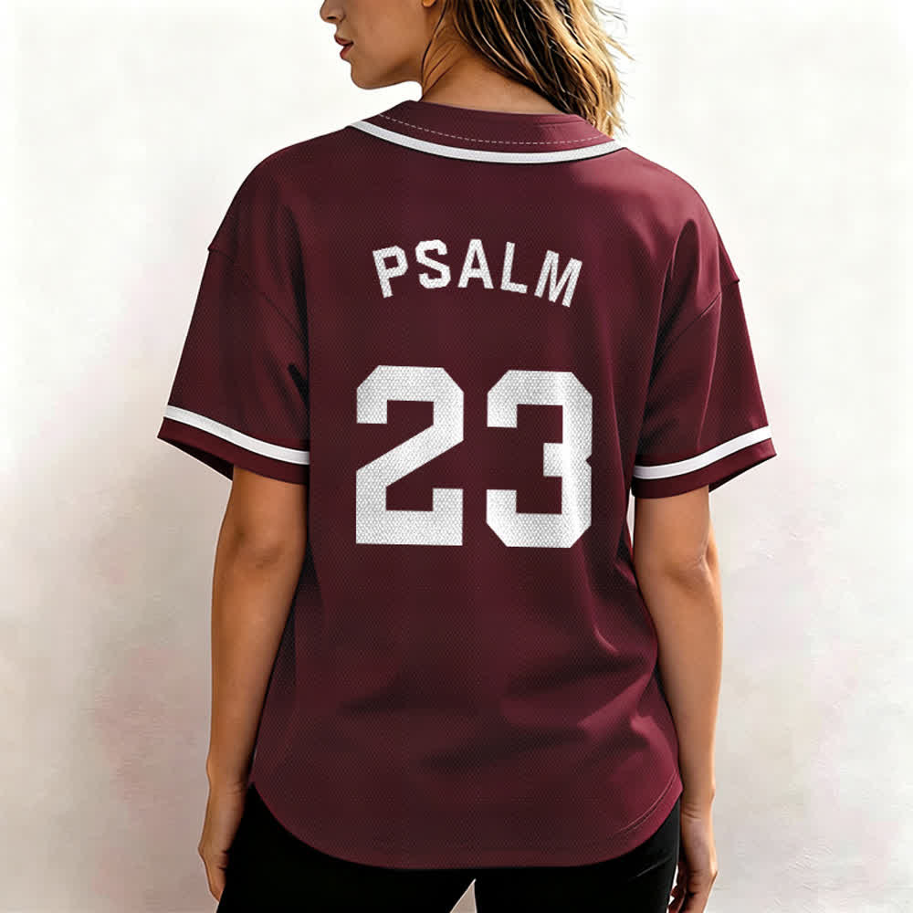 Maillot de baseball unisexe style rétro sport Christianartworkshop Psaume 23 - image 34