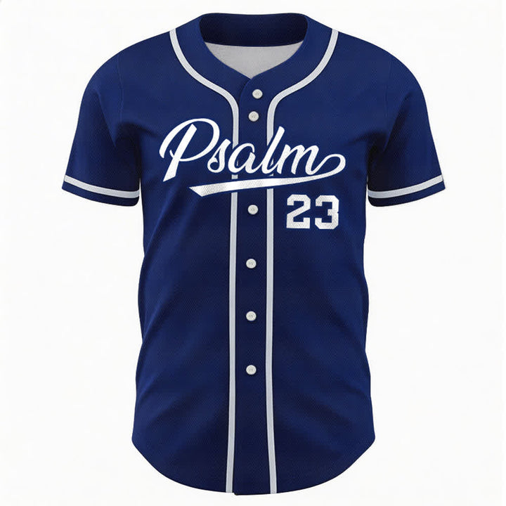 Maillot de baseball unisexe style rétro sport Christianartworkshop Psaume 23 - image 1