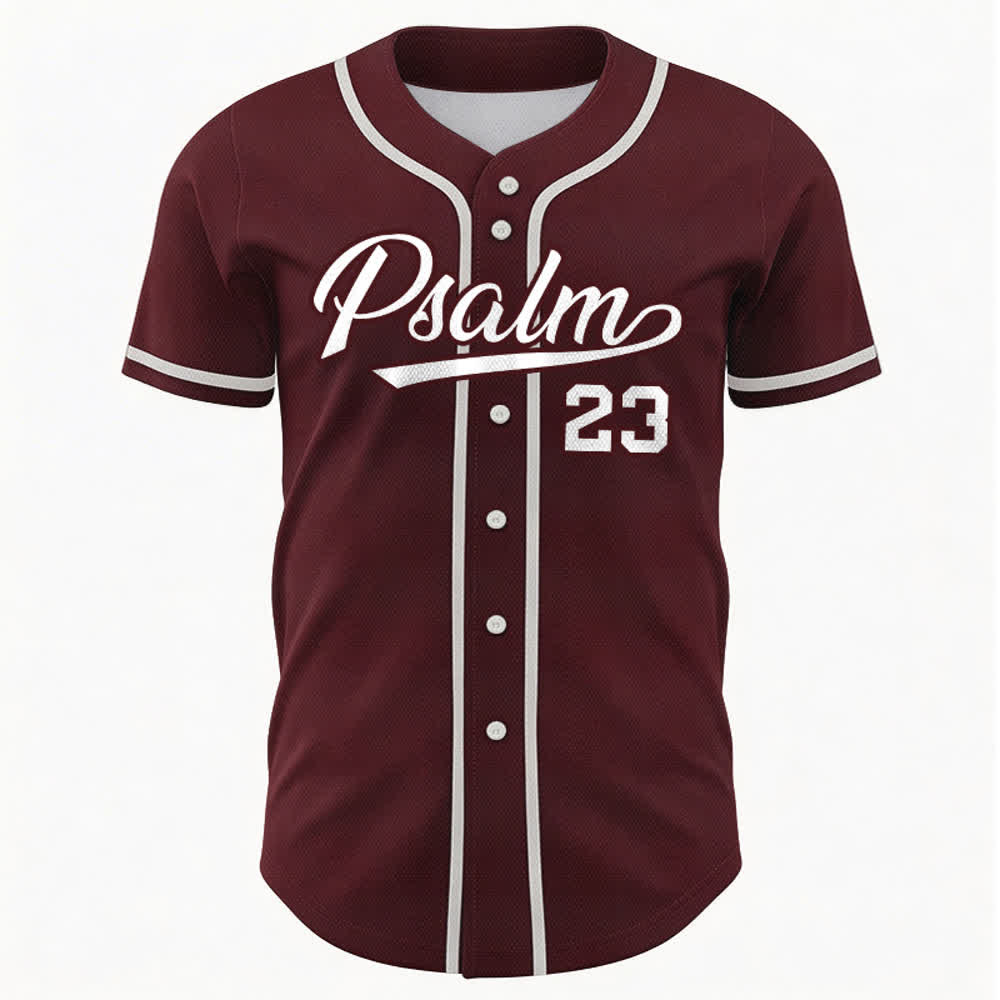 Maillot de baseball unisexe style rétro sport Christianartworkshop Psaume 23 - image 29