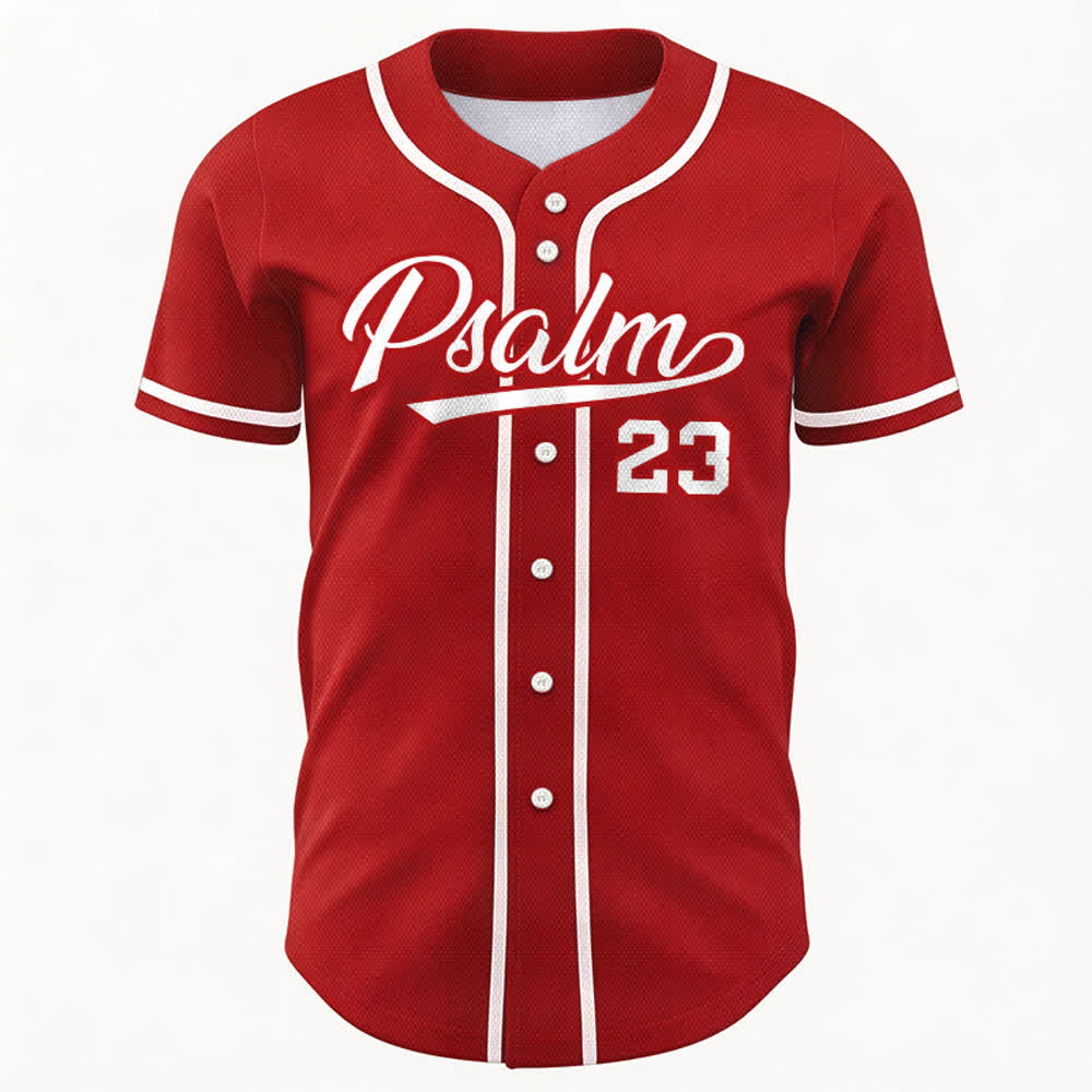 Maillot de baseball unisexe style rétro sport Christianartworkshop Psaume 23 - image 22