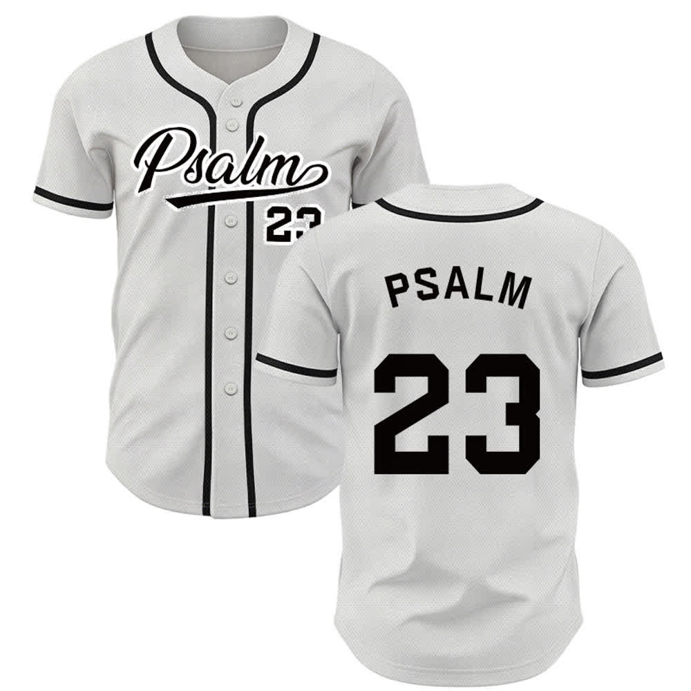 Maillot de baseball unisexe style rétro sport Christianartworkshop Psaume 23 - Blanc - 5XL - image 7