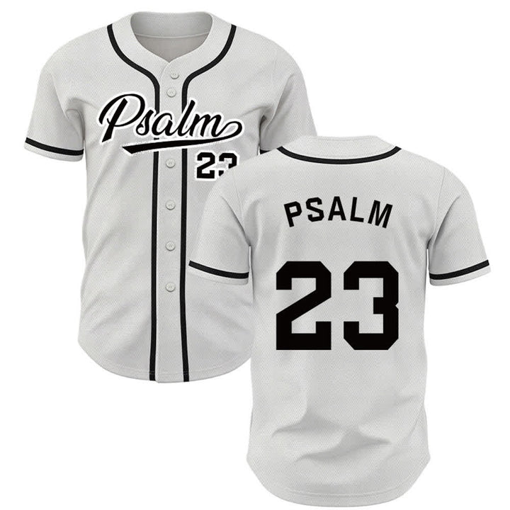 Maillot de baseball unisexe style rétro sport Christianartworkshop Psaume 23 - Blanc - 5XL - image 7