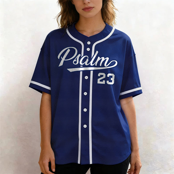 Maillot de baseball unisexe style rétro sport Christianartworkshop Psaume 23 - image 5