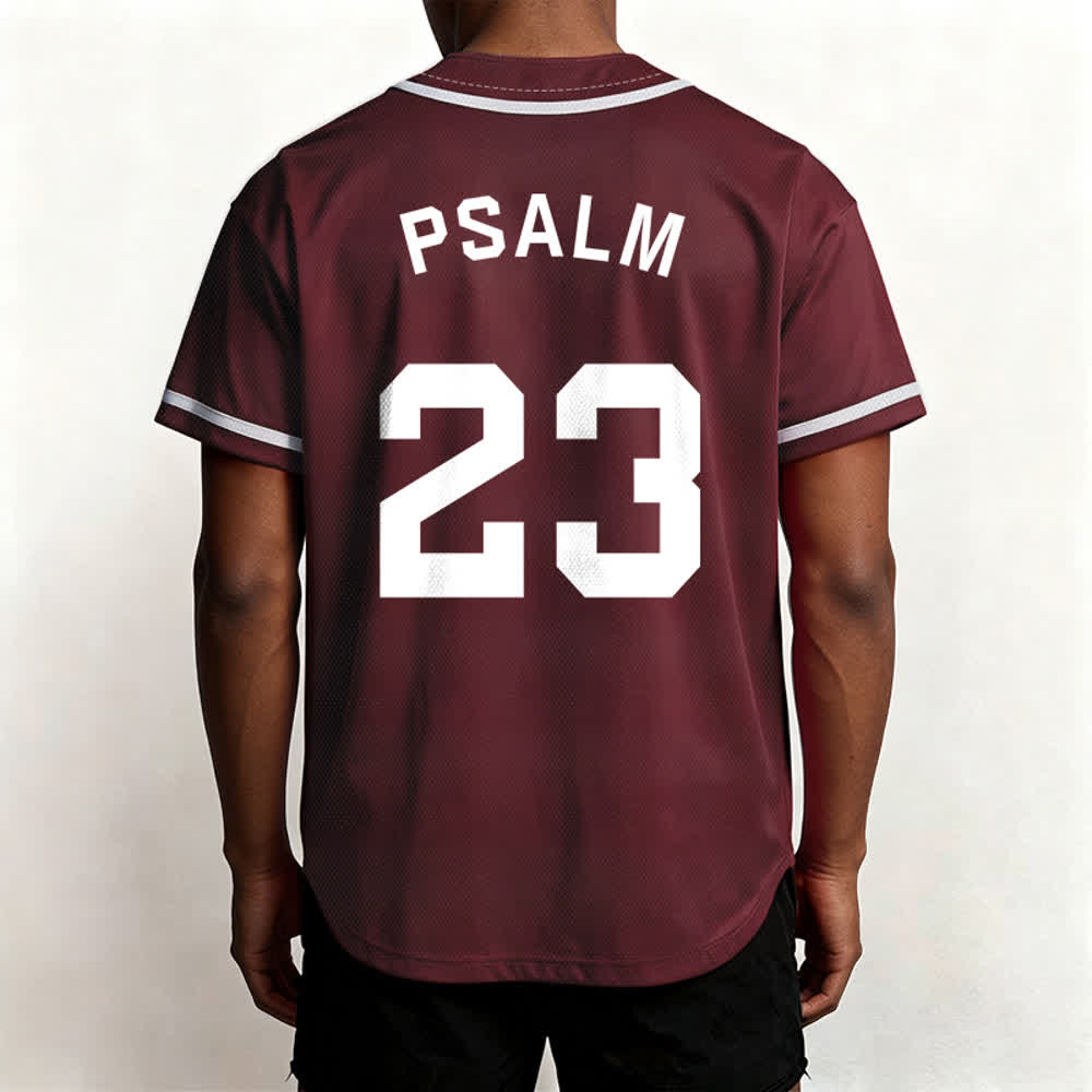 Maillot de baseball unisexe style rétro sport Christianartworkshop Psaume 23 - image 32