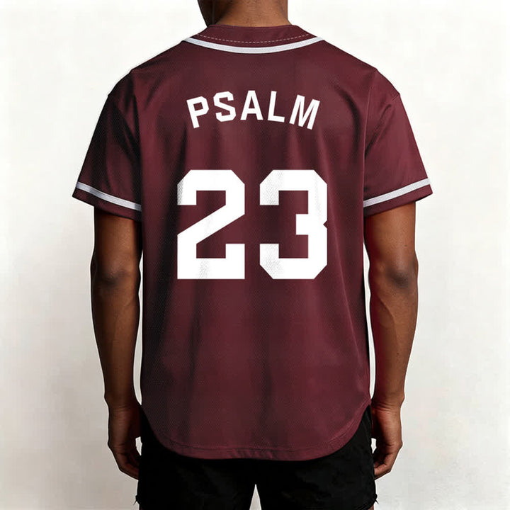 Maillot de baseball unisexe style rétro sport Christianartworkshop Psaume 23 - image 32