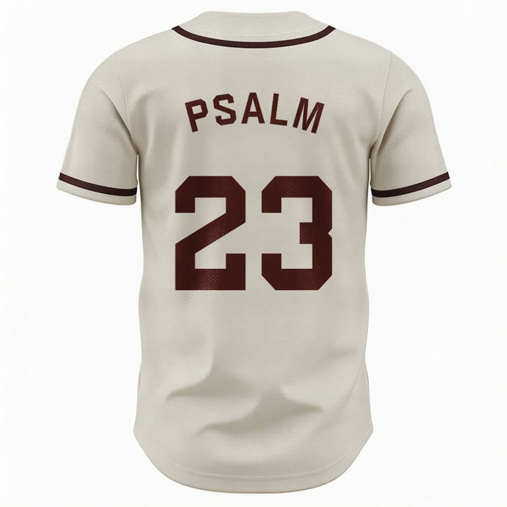 Maillot de baseball unisexe style rétro sport Christianartworkshop Psaume 23 - image 51