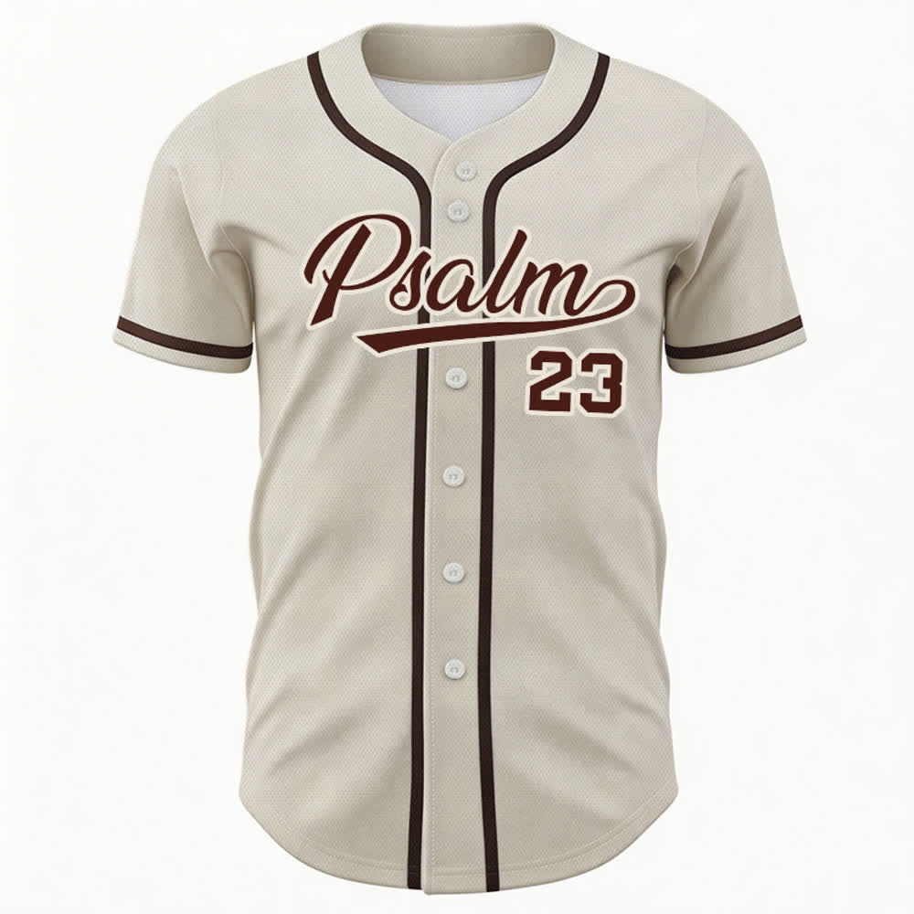 Maillot de baseball unisexe style rétro sport Christianartworkshop Psaume 23 - image 50