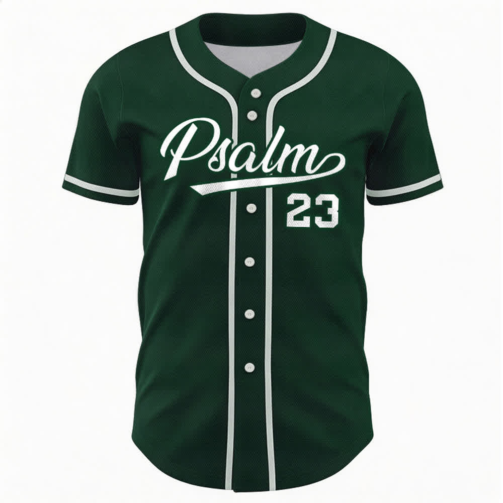 Maillot de baseball unisexe style rétro sport Christianartworkshop Psaume 23 - image 43