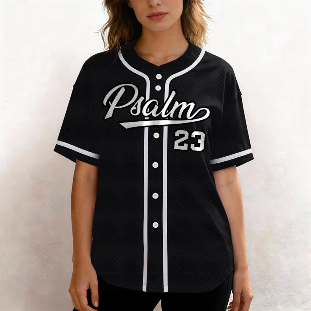 Maillot de baseball unisexe style rétro sport Christianartworkshop Psaume 23 - image 19
