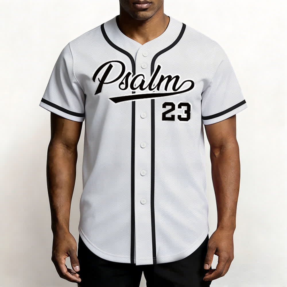 Maillot de baseball unisexe style rétro sport Christianartworkshop Psaume 23 - image 10