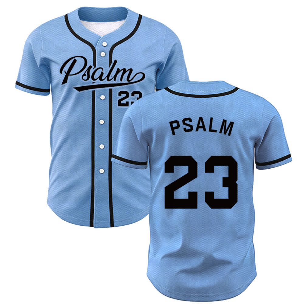 Maillot de baseball unisexe style rétro sport Christianartworkshop Psaume 23 - Bleu - 5XL - image 35