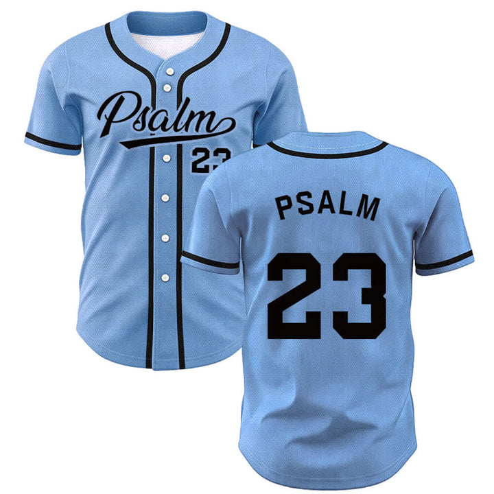 Maillot de baseball unisexe style rétro sport Christianartworkshop Psaume 23 - Bleu - 5XL - image 35