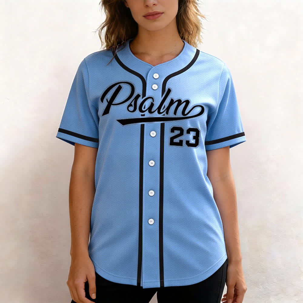 Maillot de baseball unisexe style rétro sport Christianartworkshop Psaume 23 - image 40