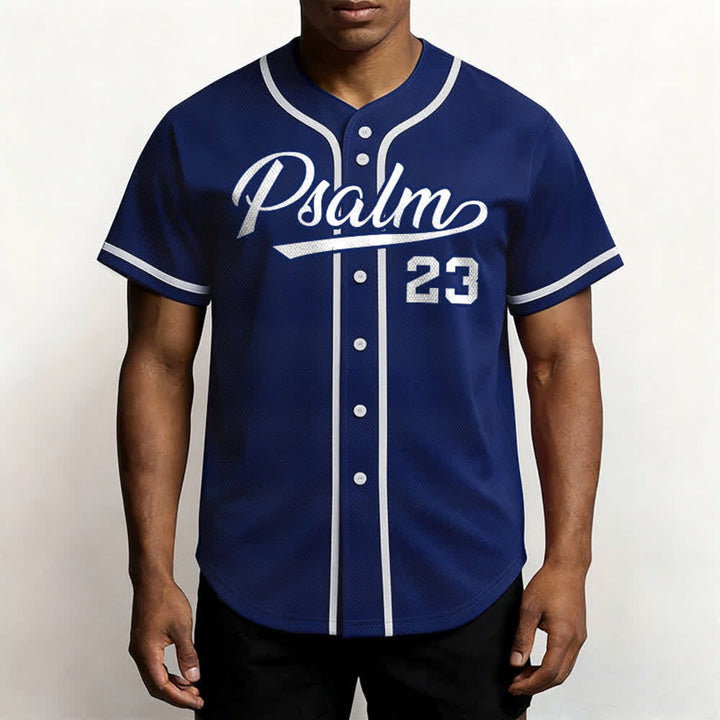 Maillot de baseball unisexe style rétro sport Christianartworkshop Psaume 23 - image 3