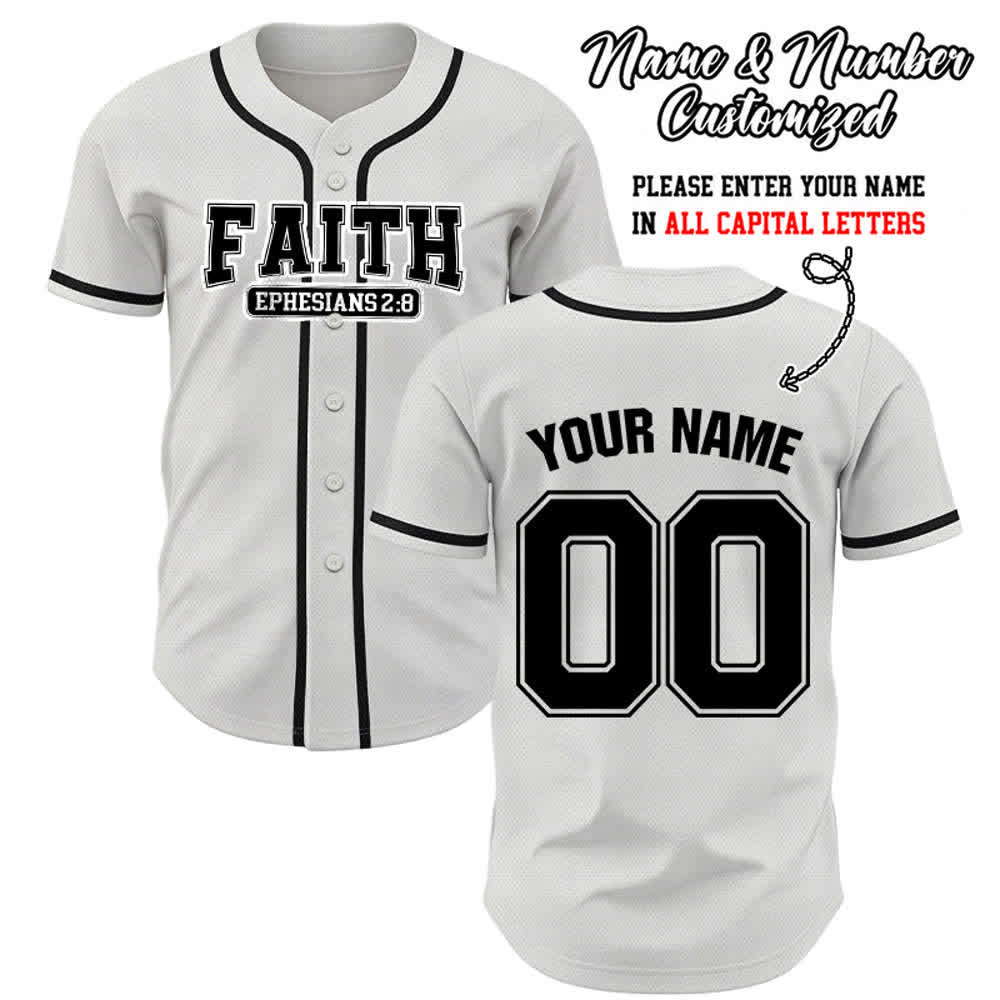 Maillot de baseball personnalisé avec nom et numéro Christianartworkshop - Blanc - 5XL - Nom & Numéro personnalisé - image 16