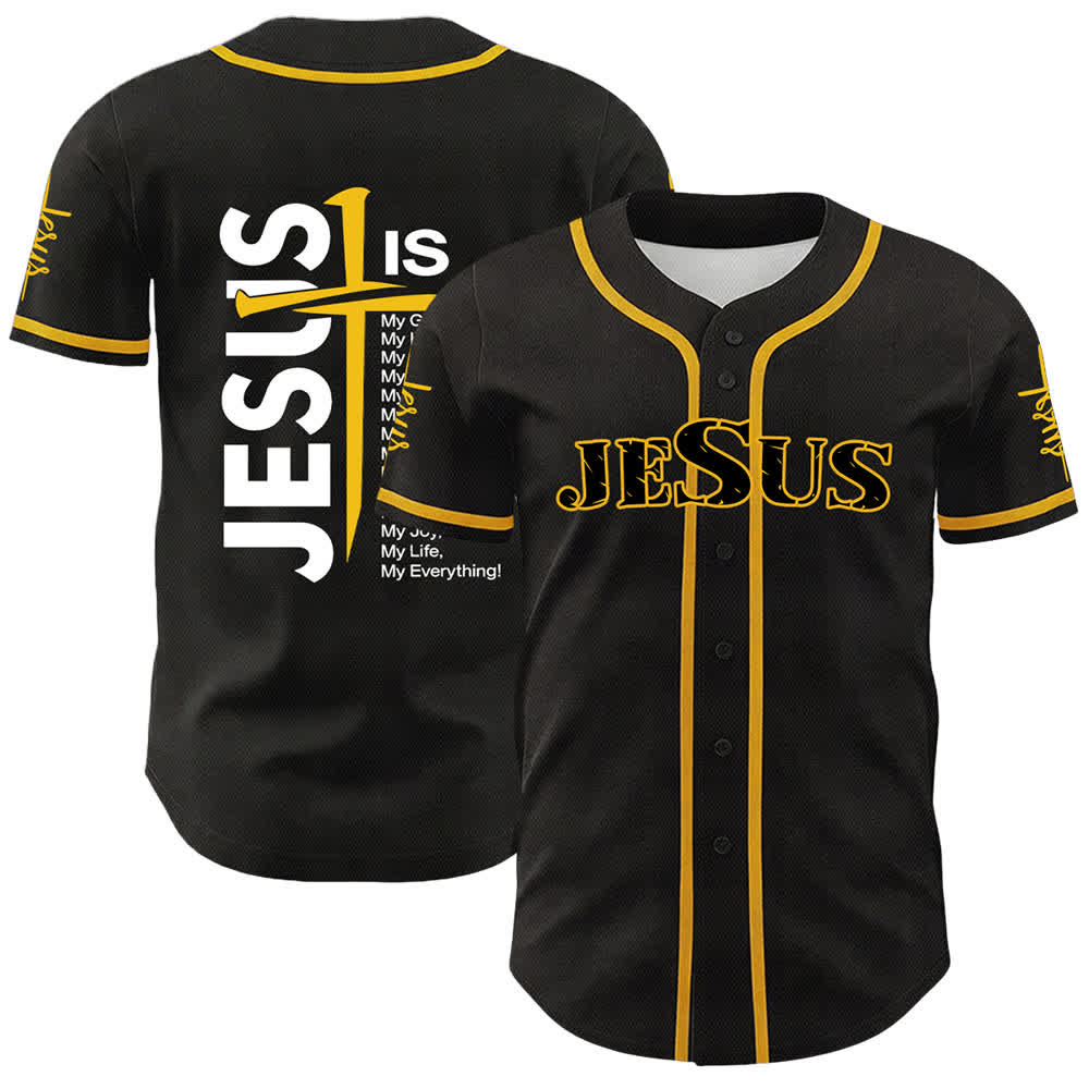 Christianartworkshop Maillot de baseball unisexe de foi Jésus est mon tout - Jaune - 5XL - image 9