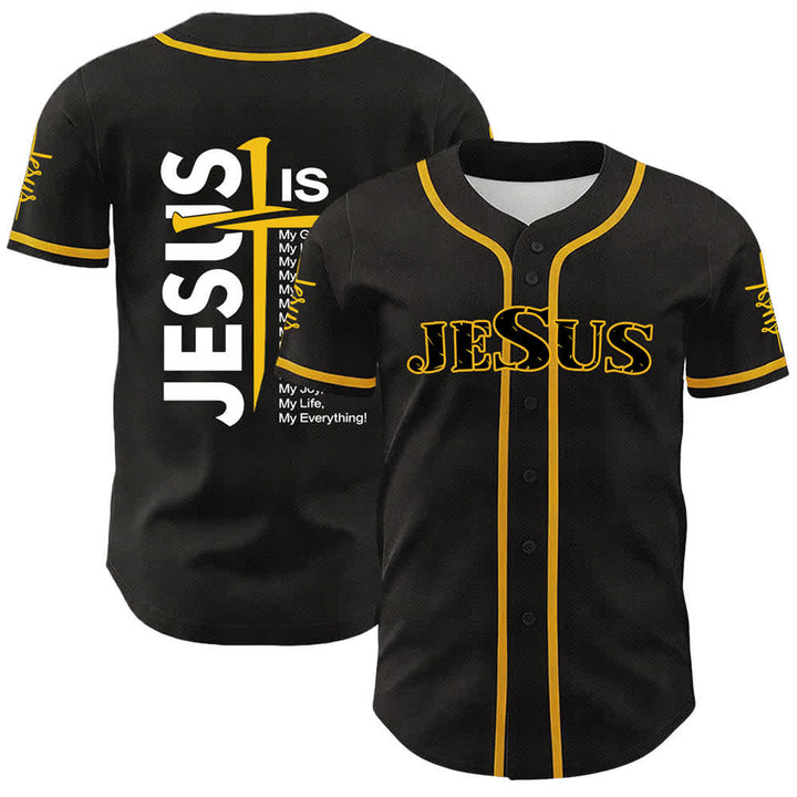Christianartworkshop Maillot de baseball unisexe de foi Jésus est mon tout - Jaune - 5XL - image 9