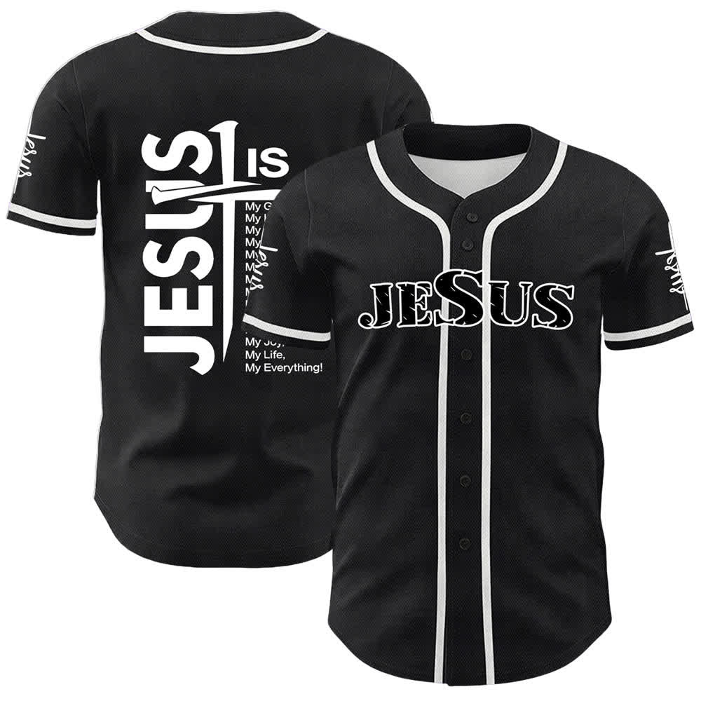 Christianartworkshop Maillot de baseball unisexe de foi Jésus est mon tout - Blanc - 5XL - image 6