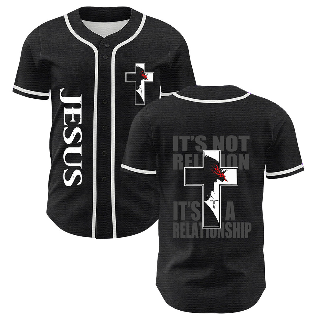 Maillot de baseball avec motif croix crucifix de la Vierge Marie chrétienne - Blanc - 5XL - image 3