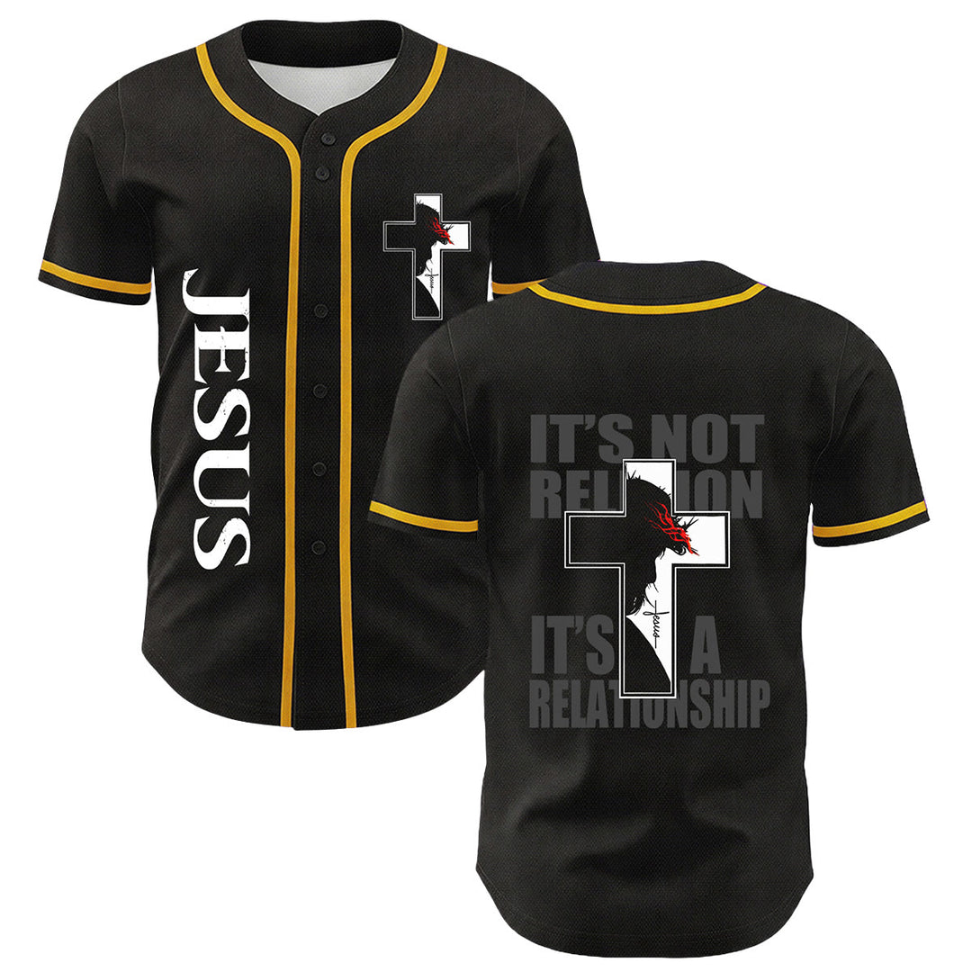 Maillot de baseball avec motif croix crucifix de la Vierge Marie chrétienne - Jaune - 5XL - image 9