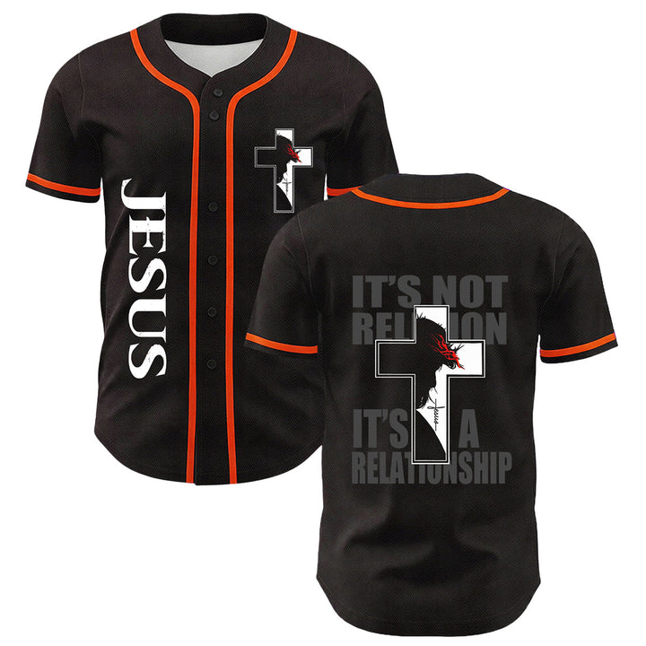 Maillot de baseball avec motif croix crucifix de la Vierge Marie chrétienne - Orange - 5XL - image 18
