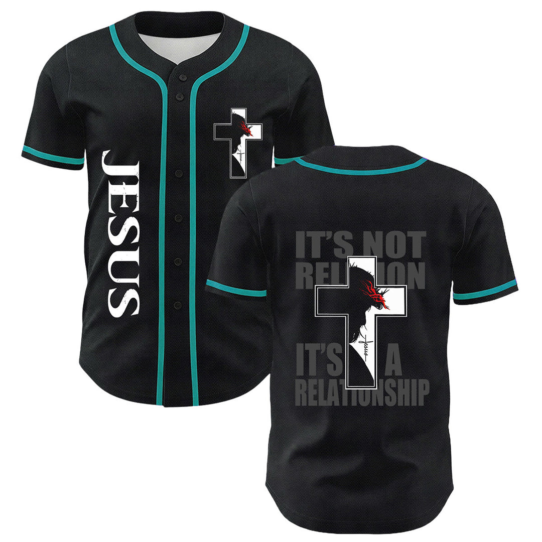 Maillot de baseball avec motif croix crucifix de la Vierge Marie chrétienne - Vert foncé - 5XL - image 12