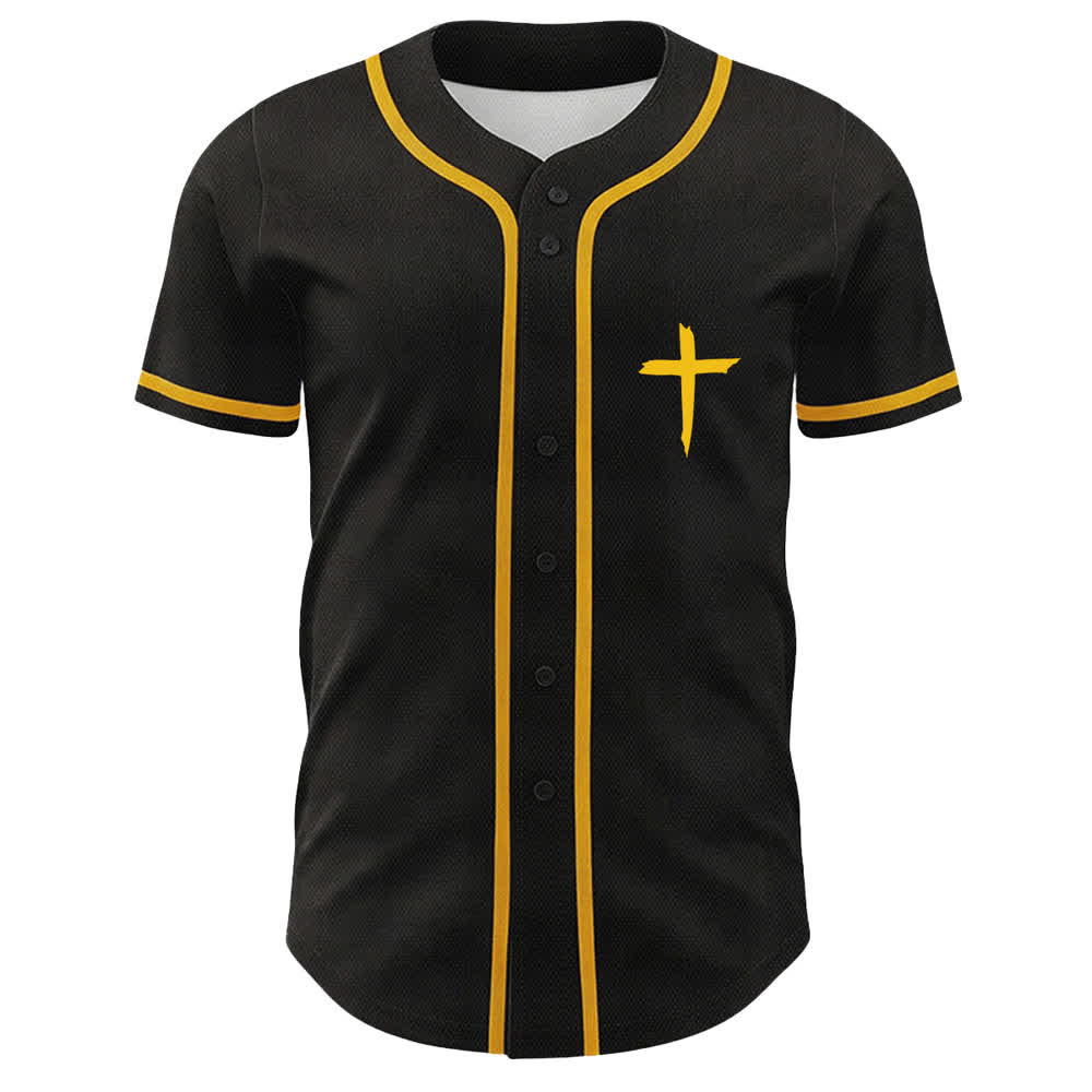 Christianartworkshop GOAT Dieu sur toutes choses Maillot de baseball unisexe croix simple - image 2