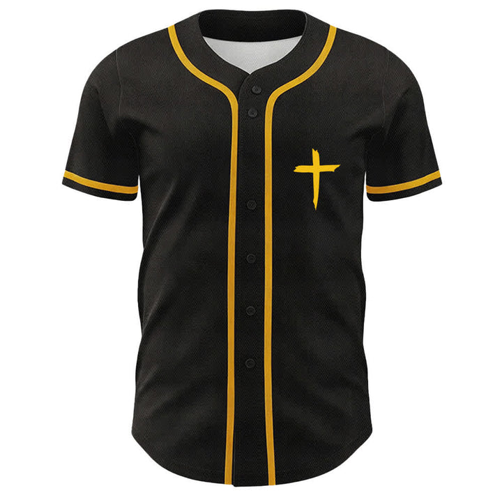 Christianartworkshop GOAT Dieu sur toutes choses Maillot de baseball unisexe croix simple - image 2