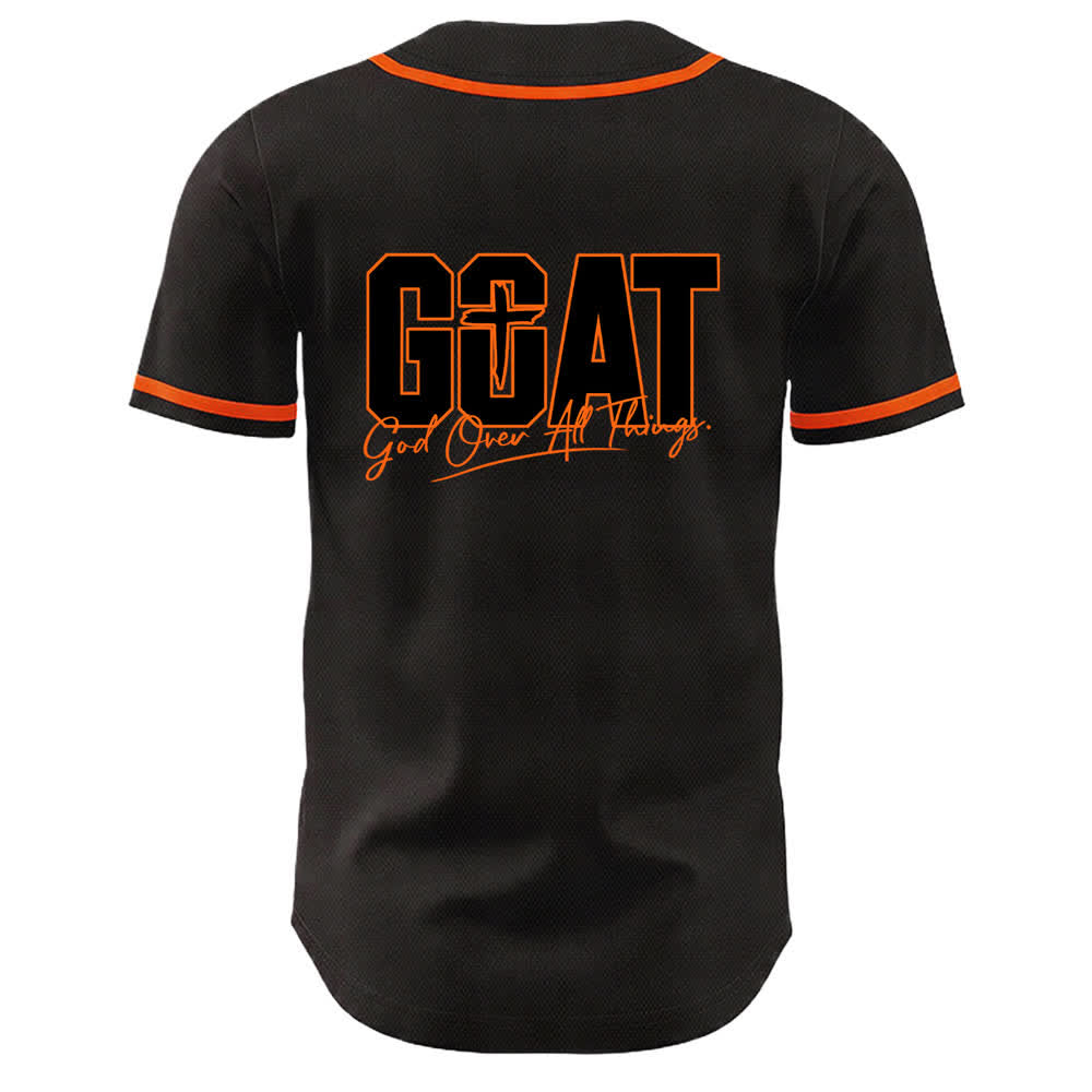 Christianartworkshop GOAT Dieu sur toutes choses Maillot de baseball unisexe croix simple - image 10