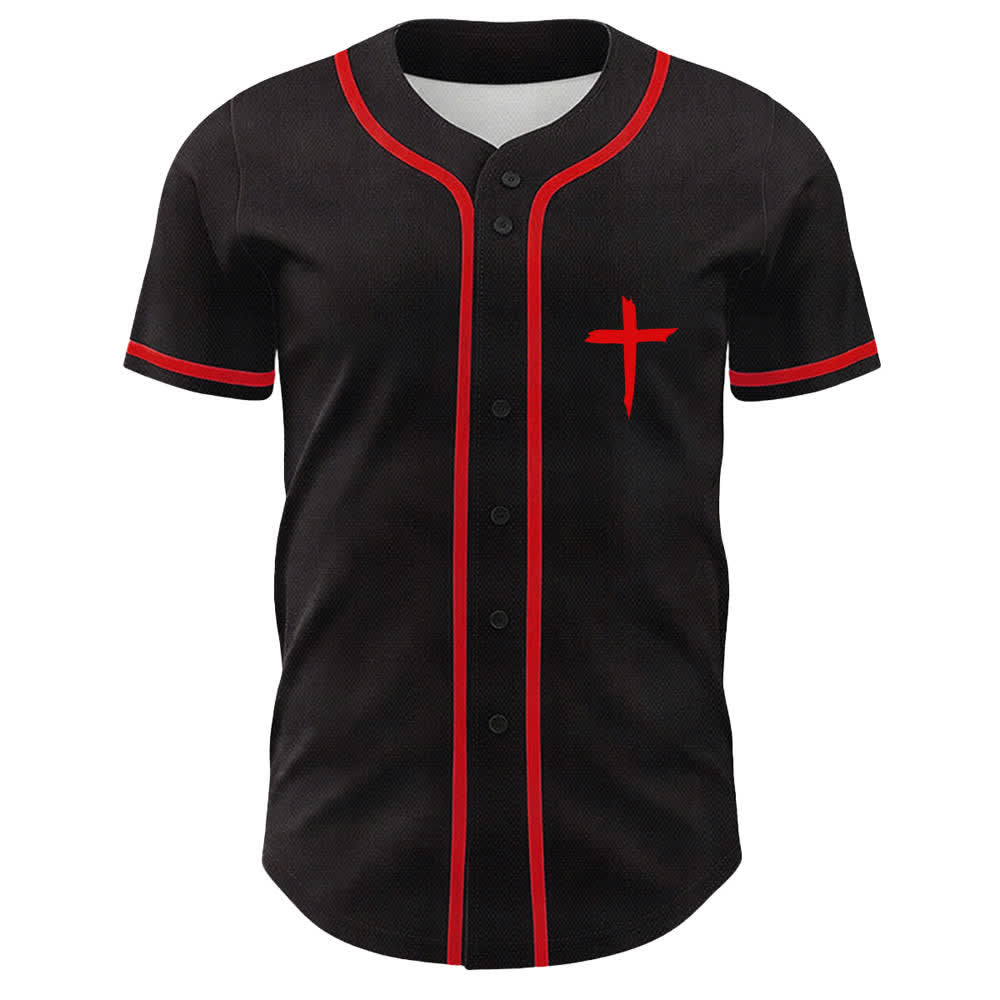 Christianartworkshop GOAT Dieu sur toutes choses Maillot de baseball unisexe croix simple - image 8