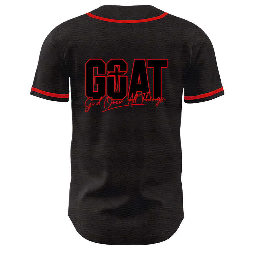 Christianartworkshop GOAT Dieu sur toutes choses Maillot de baseball unisexe croix simple - image 7