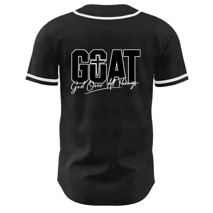 Christianartworkshop GOAT Dieu sur toutes choses Maillot de baseball unisexe croix simple - image 4