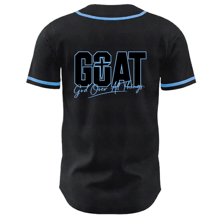 Christianartworkshop GOAT Dieu sur toutes choses Maillot de baseball unisexe croix simple - image 13