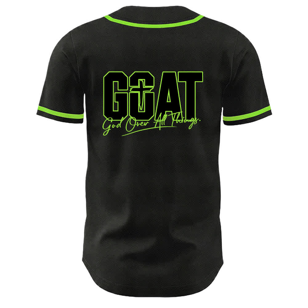 Christianartworkshop GOAT Dieu sur toutes choses Maillot de baseball unisexe croix simple - image 16