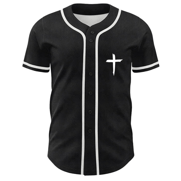 Christianartworkshop GOAT Dieu sur toutes choses Maillot de baseball unisexe croix simple - image 5