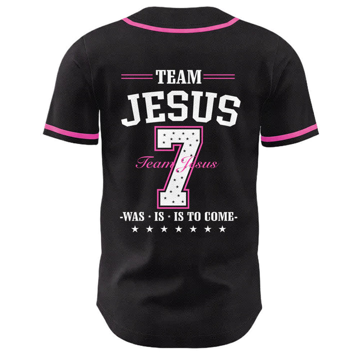 Maillot de baseball unisexe Christianartworkshop Team Jesus Numéro 7 Était Est Est À Venir - image 10