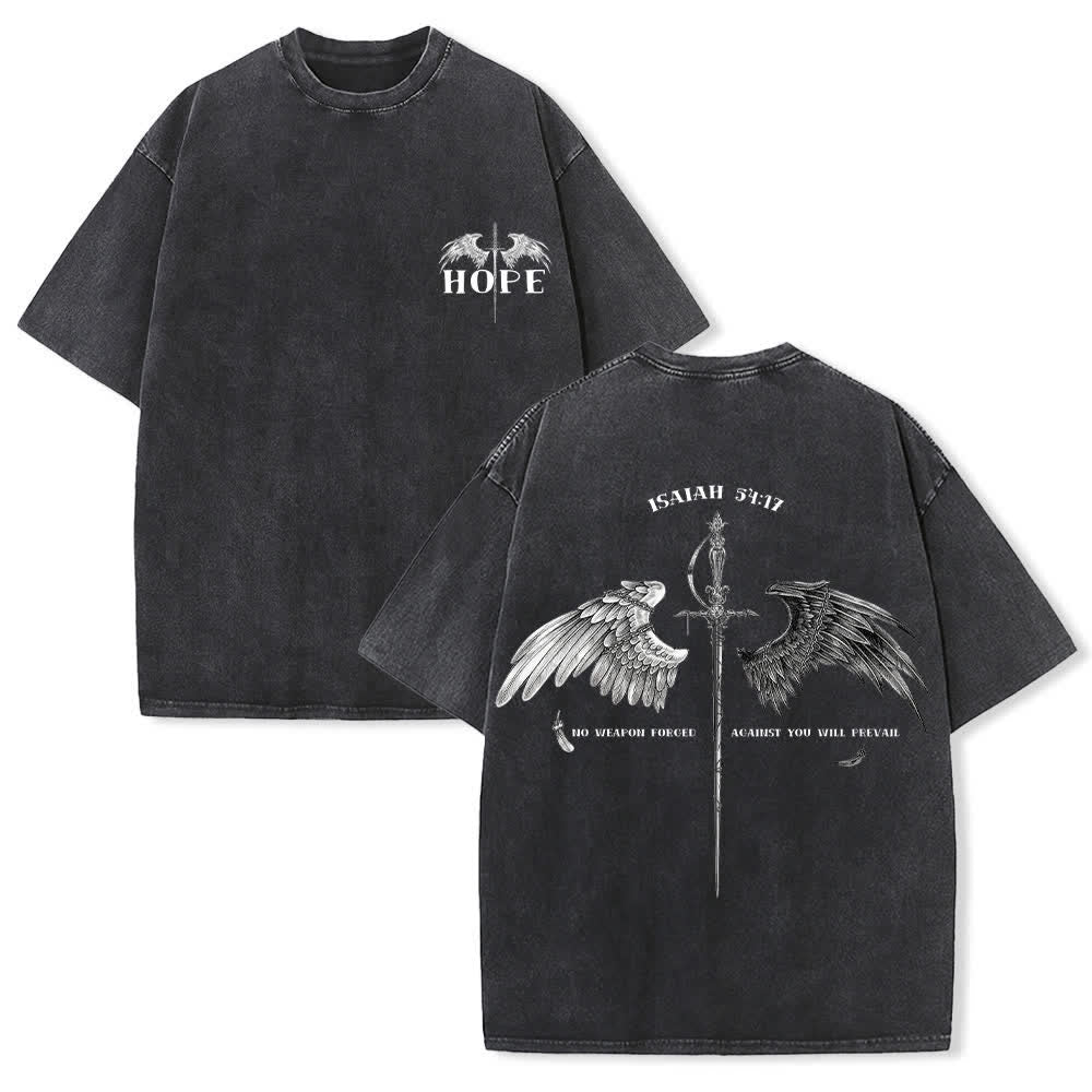 Christianartworkshop T-shirt délavé « Ailes de l’espoir » (Ésaïe 54:17) - image 0