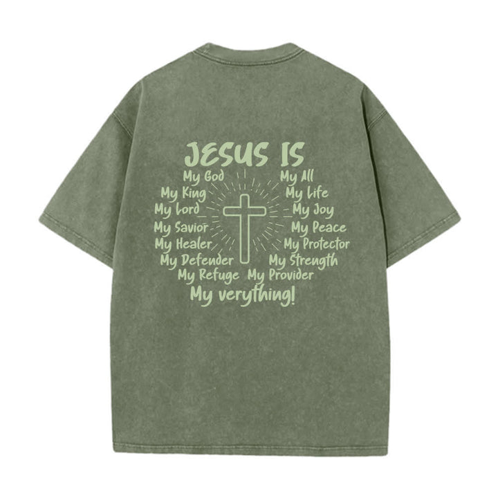 Christianartworkshop T-shirt oversize délavé avec imprimé croix au dos - image 4