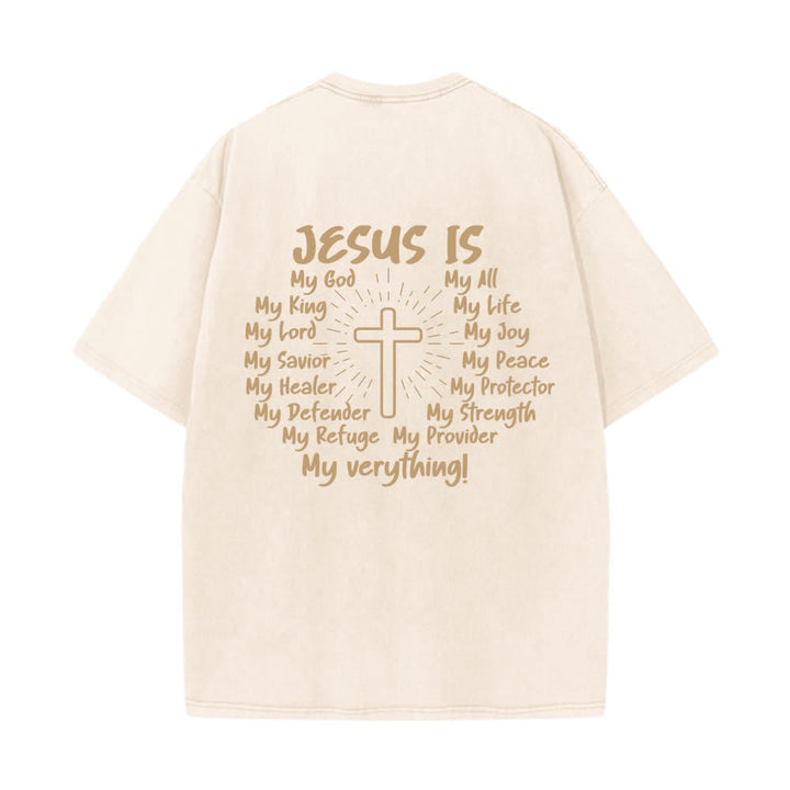 Christianartworkshop T-shirt oversize délavé avec imprimé croix au dos - image 7