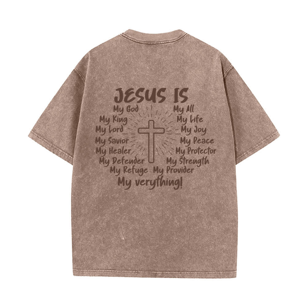 Christianartworkshop T-shirt oversize délavé avec imprimé croix au dos - image 10
