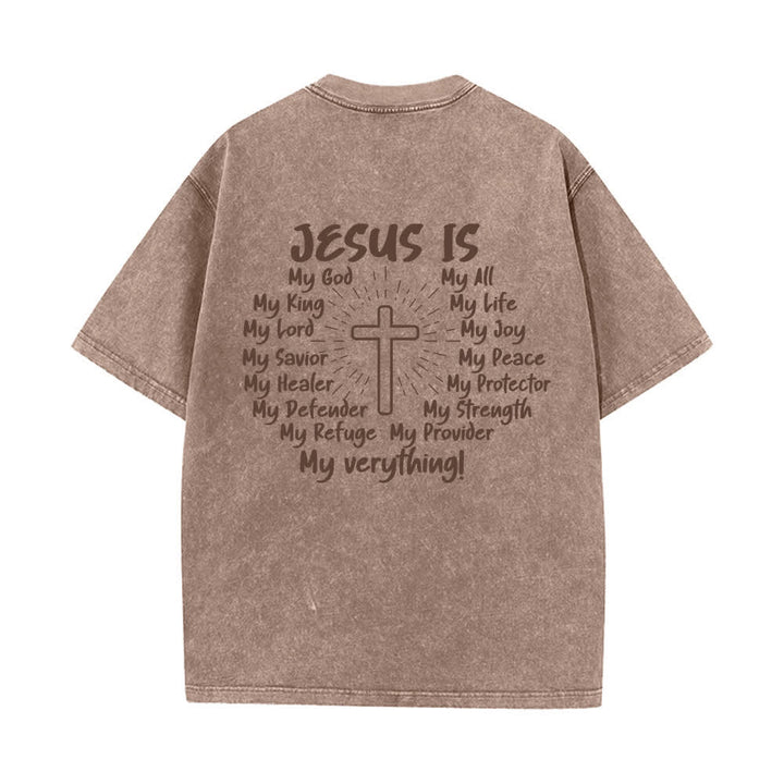 Christianartworkshop T-shirt oversize délavé avec imprimé croix au dos - image 10