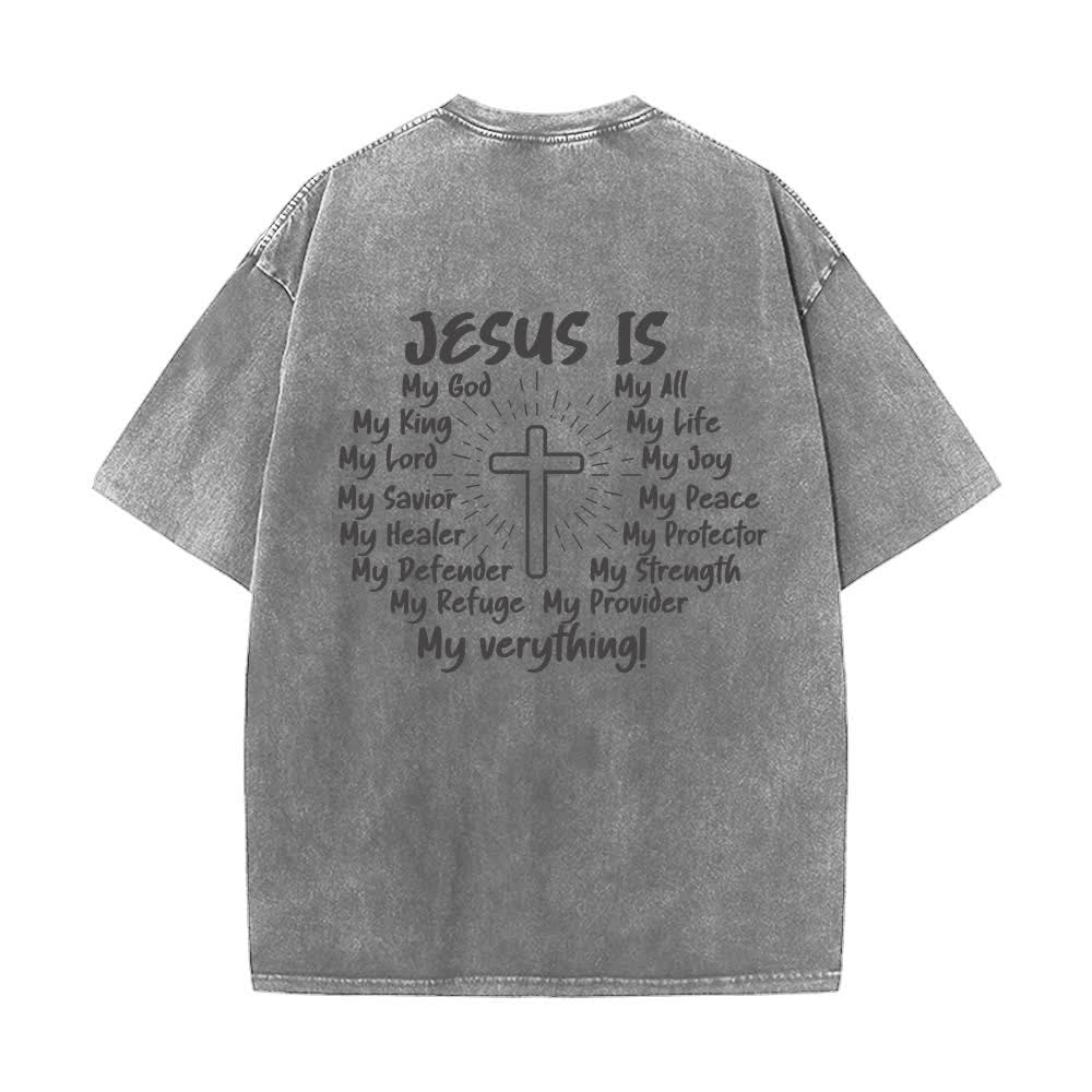 Christianartworkshop T-shirt oversize délavé avec imprimé croix au dos - image 13